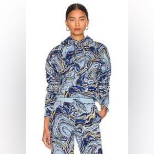 Twenty Montreal Crystal Azurite Hyper Reality Knit Hoodie Atlantic NWT Medium